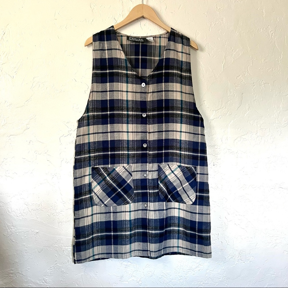 Vintage Plaid Dress Size L